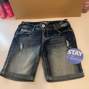 EUC/Series Brand Jean Shorts/Size 9 juniors/Bermuda Style